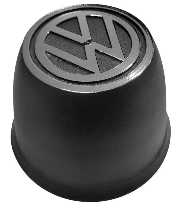 Jogo Calota Centro Roda Fusca Preto Detalhe VW Cromado - Image 2