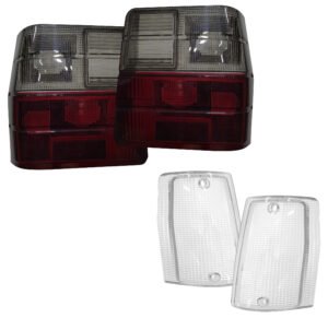 Kit Lente Lanterna Dianteira Cristal E Lente Traseira Fume Uno 1984 A 1991 Eletronic 1991 A 1994