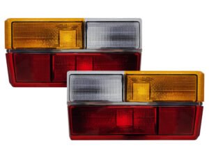 Par Lanterna Traseira Tricolor Friso Cromado Gol Bx 1980 A 1986