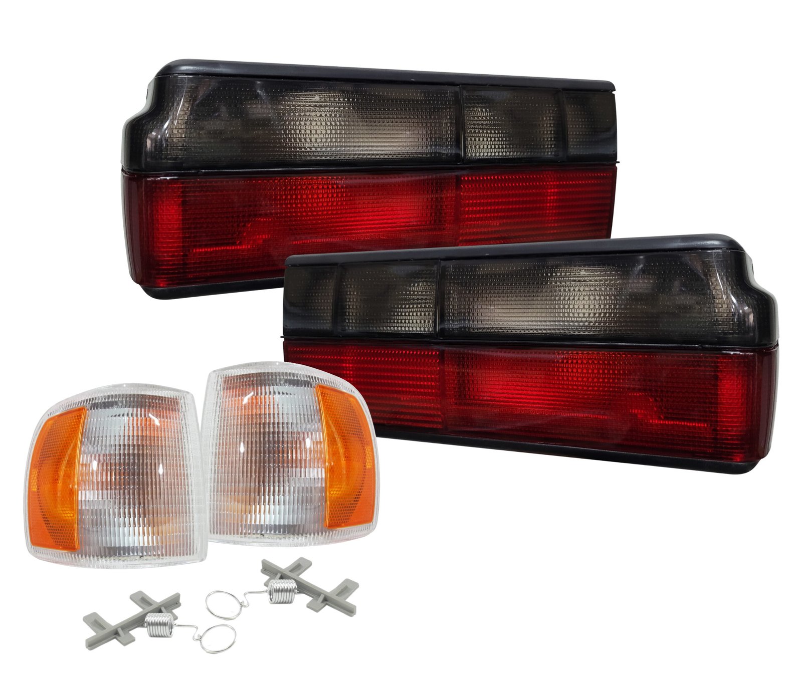 Kit Lanterna Dianteira Cristal Âmbar E Lanterna Traseira Fume Voyage 1991 A 1995