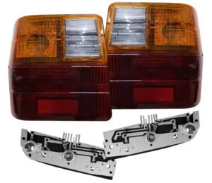 Par Lanterna Traseira Tricolor Com Circuito Uno1984 A 2003