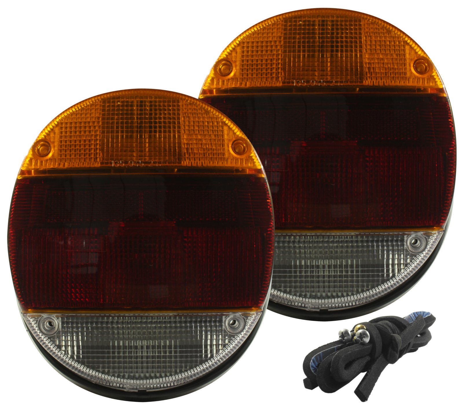 Par Lanterna Sinaleira Traseira Fusca Fafa Itamar Tricolor Com Soquete