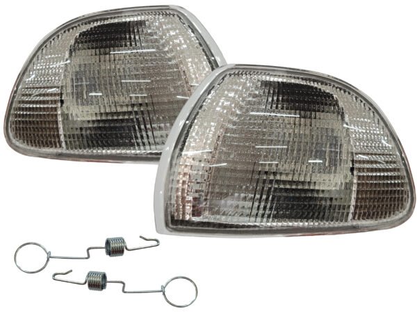 Par Lanterna Dianteira Cristal Acrílico Palio 1996 A 1999 Siena 1997 A 2000 Strada 1998 A 2000