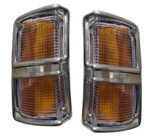 Par Lanterna Pisca Dianteira Cristal Opala Caravan 1975 A 1979