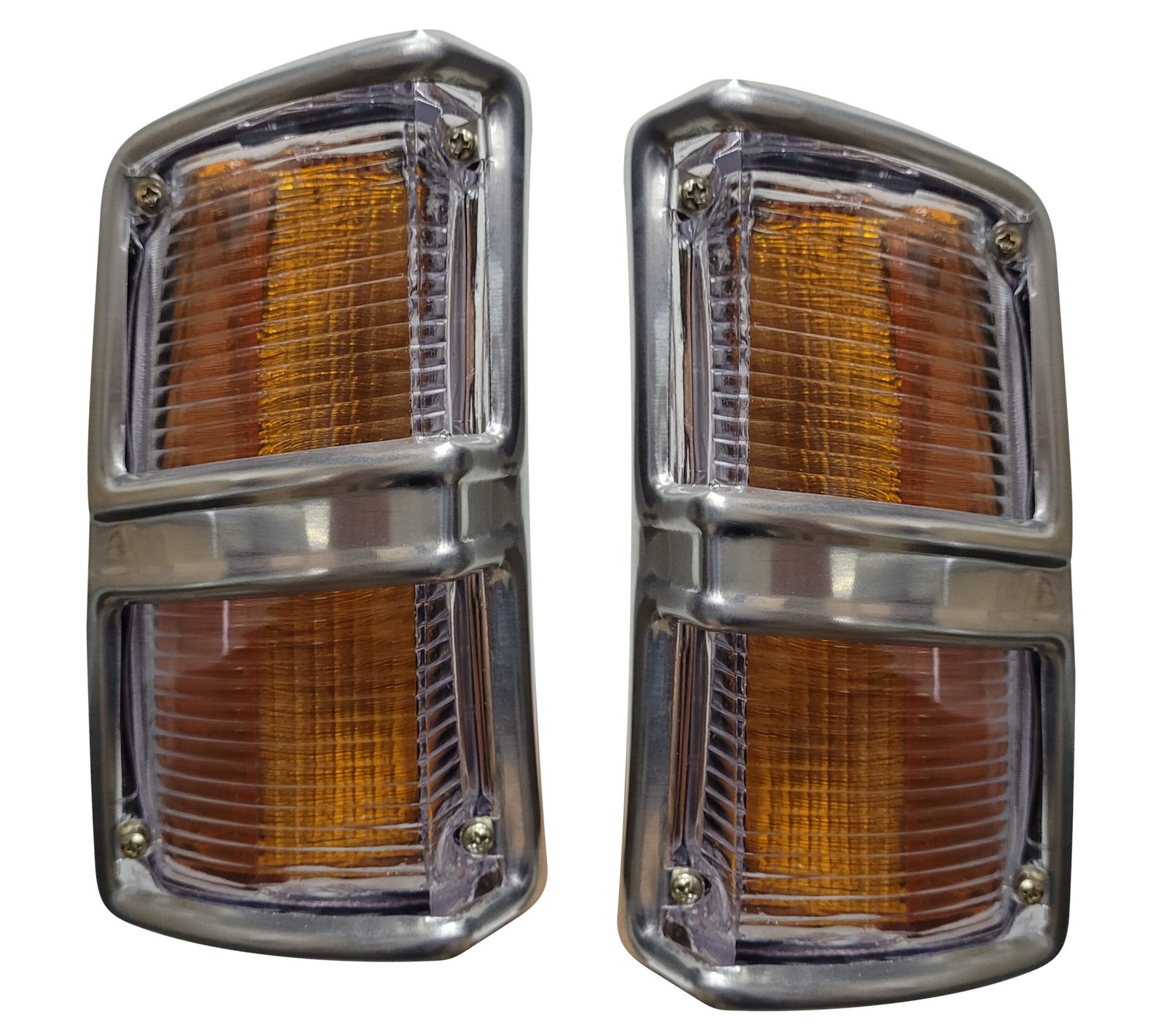 Par Lanterna Pisca Dianteira Cristal Opala Caravan 1975 A 1979
