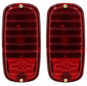 Par Lanterna Sinaleira Traseira Vermelha Com Soquete C10 C14 1964 A 1982