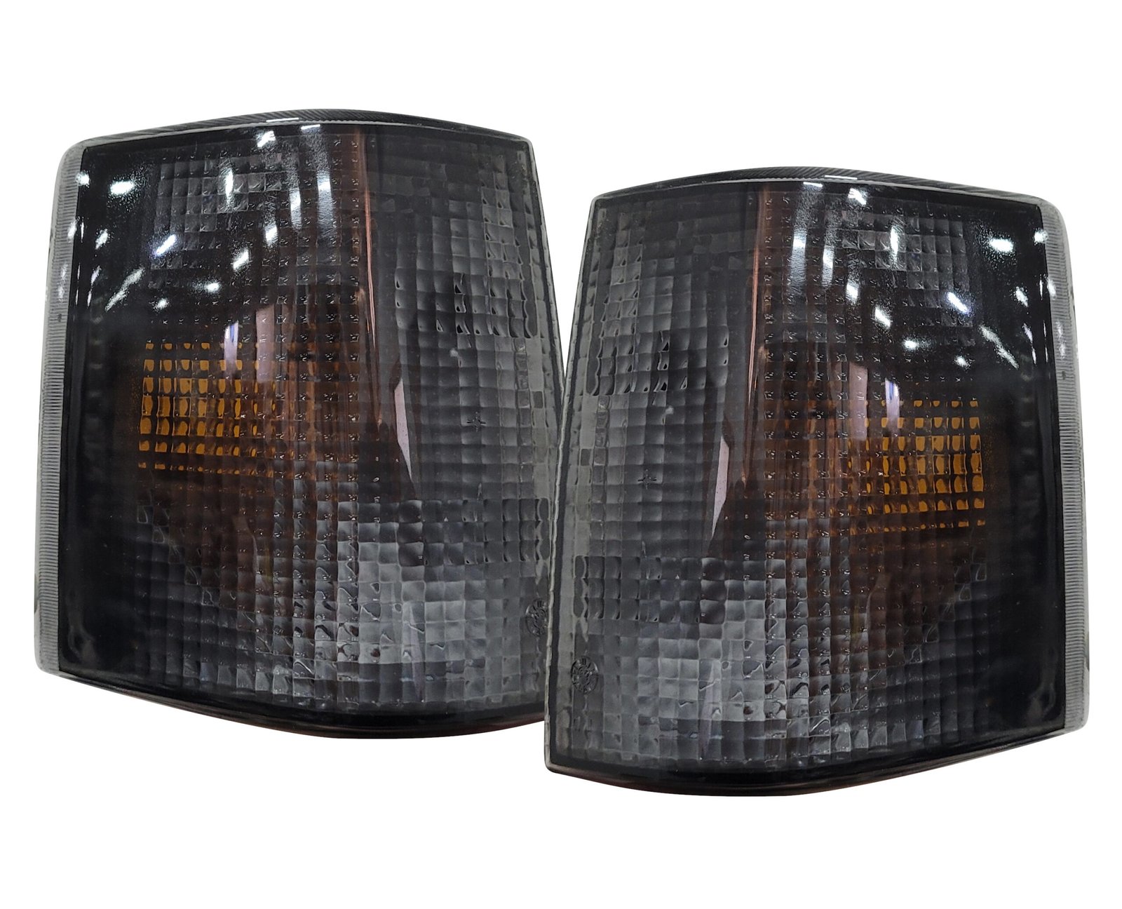 Par Lanterna Dianteira Acrílica Fume Opala Caravan 1988 A 1992